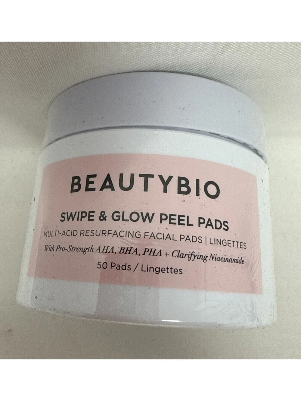 BeautyBio Swipe & Glow Peel  Multi-Acid Resurfacing Facial Pads 50 Pads CJ200